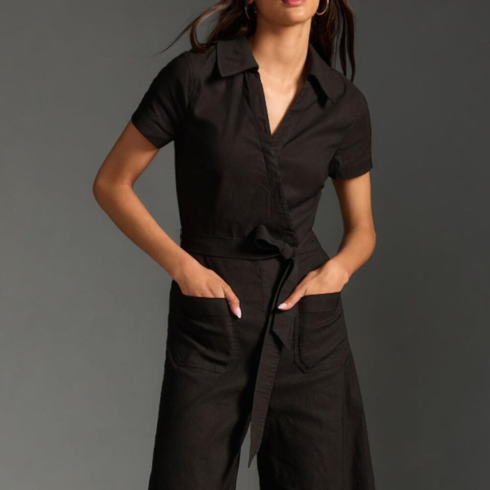 Anthropologie Collette Faux Wrap Jumpsuit
